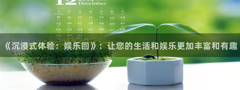 众腾娱乐：《沉浸式体验：娱乐回》：让您的生活和娱乐更加丰富和有趣