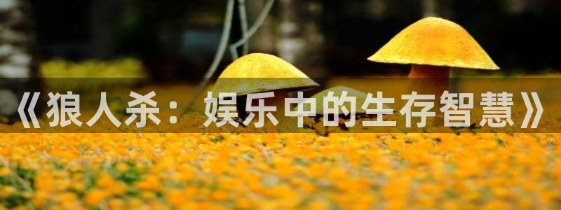 众腾娱乐：《狼人杀：娱乐中的生存智慧》